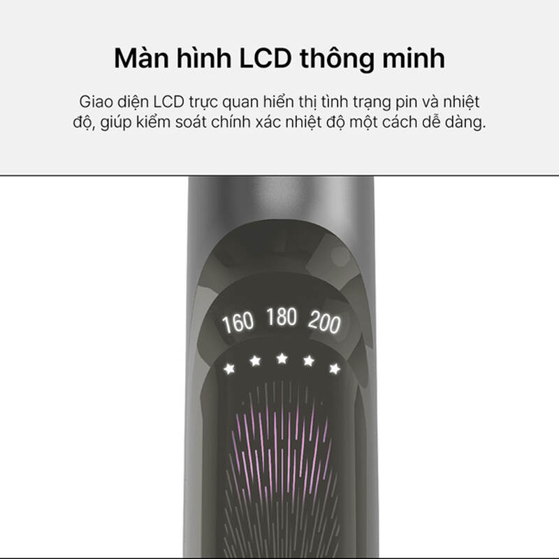 Máy duỗi tóc không dây LocknLock 3 mức nhiệt, 30W - Màu xám - ENA225DGRY, , large image number null